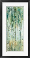 The Forest VIII with Teal Framed Print