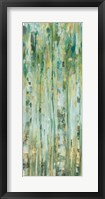 The Forest VII with Teal Framed Print