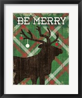 Framed Simple Living Holiday Elk