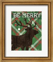 Framed Simple Living Holiday Elk
