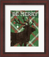 Framed Simple Living Holiday Elk