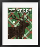 Framed Simple Living Holiday Elk