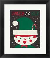 Framed Jolly Holiday Elf