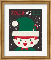 Framed Jolly Holiday Elf