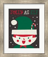 Framed Jolly Holiday Elf