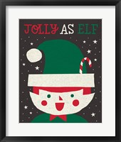 Framed Jolly Holiday Elf