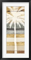 Framed Beachscape Palms IV Gold Neutral