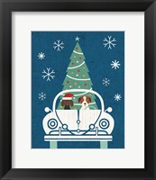 Framed Holiday on Wheels XIII Navy