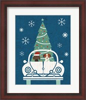 Framed Holiday on Wheels XIII Navy