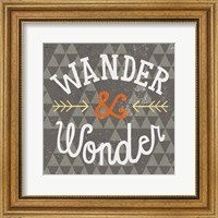 Framed 'Mod Triangles Wander and Wonder Retro' border=