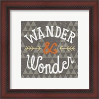 Framed 'Mod Triangles Wander and Wonder Retro' border=