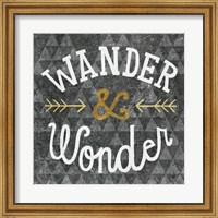 Framed Mod Triangles Wander and Wonder Gold