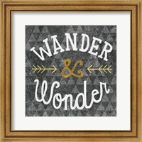 Framed Mod Triangles Wander and Wonder Gold