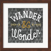 Framed Mod Triangles Wander and Wonder Gold