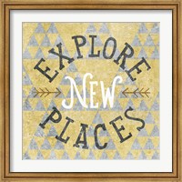 Framed Mod Triangles Explore New Places Gold