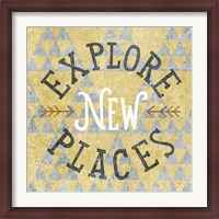 Framed Mod Triangles Explore New Places Gold