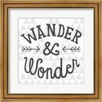 Framed 'Mod Triangles Wander and Wonder' border=