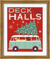 Framed Holiday on Wheels Red IV