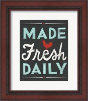 Framed Retro Diner Made Fresh Daily