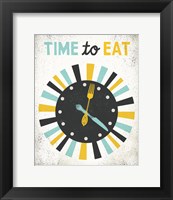 Framed Retro Diner Time to Eat Clock