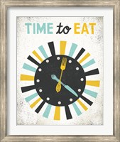 Framed Retro Diner Time to Eat Clock