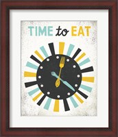 Framed Retro Diner Time to Eat Clock