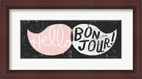 Framed Ridiculous Mustache Vintage Panel Black and Pink