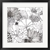 Contemporary Garden I Black and White Framed Print