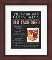 Framed Classic Cocktail Old Fashioned
