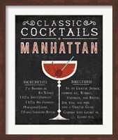 Framed Classic Cocktail Manhattan