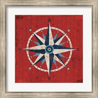 Framed Nautical Love Compass