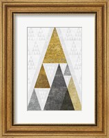 Framed Mod Triangles III Gold