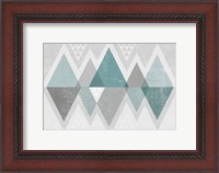 Framed Mod Triangles II Grey