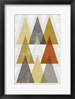 Mod Triangles IV Retro Framed Print
