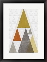 Mod Triangles III Retro Framed Print