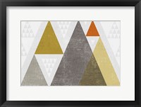 Mod Triangles I Retro Framed Print