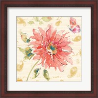 Framed 'Happy Gypsy II Gold Paisley' border=