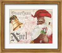 Framed Antique Holiday II Santa