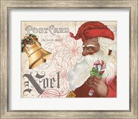 Framed Antique Holiday II Santa