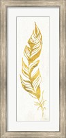 Framed Gold Water Feather I