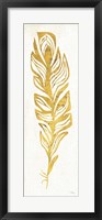 Framed Gold Water Feather II