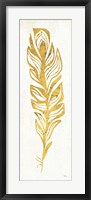 Gold Water Feather II Framed Print