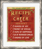 Framed Holiday Recipe I Gold and Red