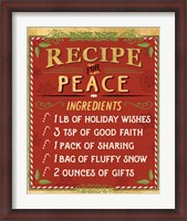Framed Holiday Recipe II Gold and Red