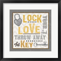 Lock Your Love I Framed Print