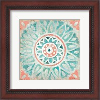 Framed Ocean Tales Tile VII Coral