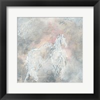 Framed Blush Horses II