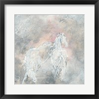 Framed 'Blush Horses II' border=