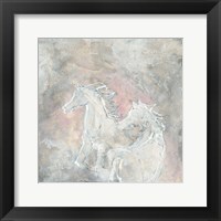 Framed Blush Horses I