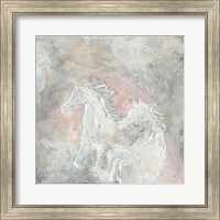 Framed 'Blush Horses I' border=